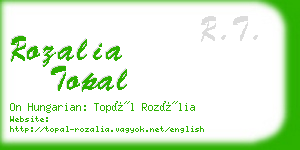 rozalia topal business card